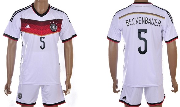 2014 World Cup Germany #5 Beckenbauer Home Soccer Shirt Kit