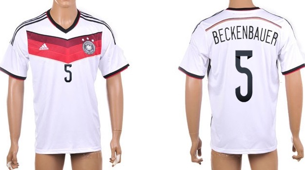 2014 World Cup Germany #5 Beckenbauer Home Soccer AAA+ T-Shirt