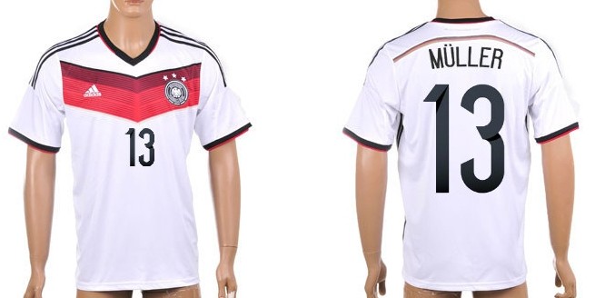 2014 World Cup Germany #13 Muller Home Soccer AAA+ T-Shirt