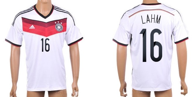 2014 World Cup Germany #16 Lahm Home Soccer AAA+ T-Shirt