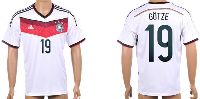 2014 World Cup Germany #19 Gotze Home Soccer AAA+ T-Shirt