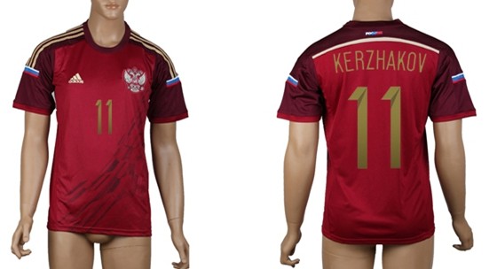 2014 World Cup Russia #11 Kerzhakov Home Soccer AAA+ T-Shirt