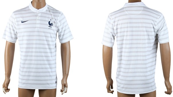 2014 World Cup France Blank (or Custom) Away Soccer AAA+ T-Shirt