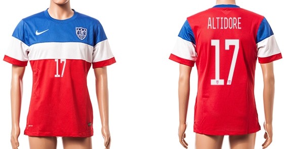 2014 World Cup USA #17 Altidore Away Soccer AAA+ T-Shirt