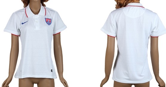 2014 World Cup USA Blank (or Custom) Home Soccer AAA+ T-Shirt_Womens