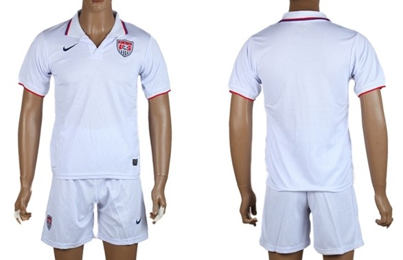 2014 World Cup USA Blank (or Custom) Home Soccer Shirt Kit