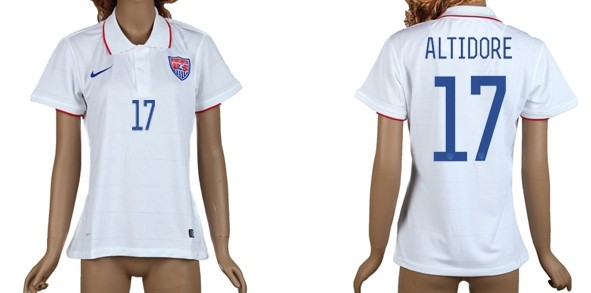 2014 World Cup USA #17 Altidore Home Soccer AAA+ T-Shirt_Womens