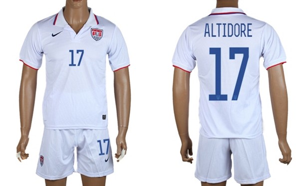 2014 World Cup USA #17 Altidore Home Soccer Shirt Kit