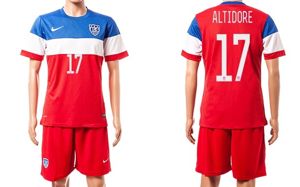2014 World Cup USA #17 Altidore Away Soccer Shirt Kit