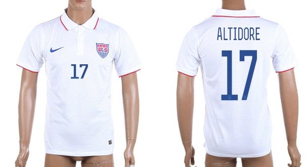 2014 World Cup USA #17 Altidore Home Soccer AAA+ T-Shirt
