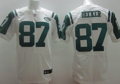 Nike New York Jets #87 Eric Decker White Elite Jersey