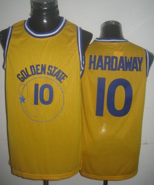 Golden State Warriors #10 Tim Hardaway Yellow Swingman Throwback Jersey