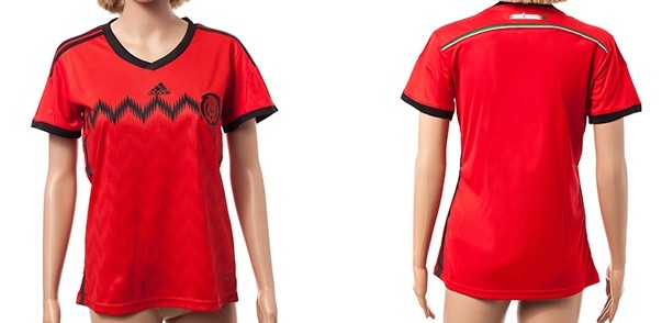 2014 World Cup Mexico Blank (or Custom) Away Soccer AAA+ T-Shirt_Womens