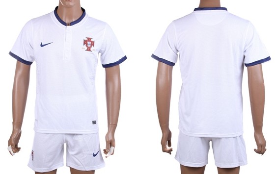 2014 World Cup Portugal Blank (or Custom) Away Soccer Shirt Kit
