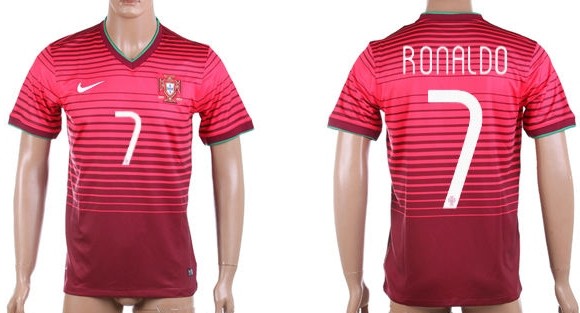 2014 World Cup Portugal #7 Ronaldo Home Soccer AAA+ T-Shirt