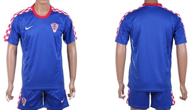 2014 World Cup Croatia Blank(or Custom) Away Soccer Shirt Kit