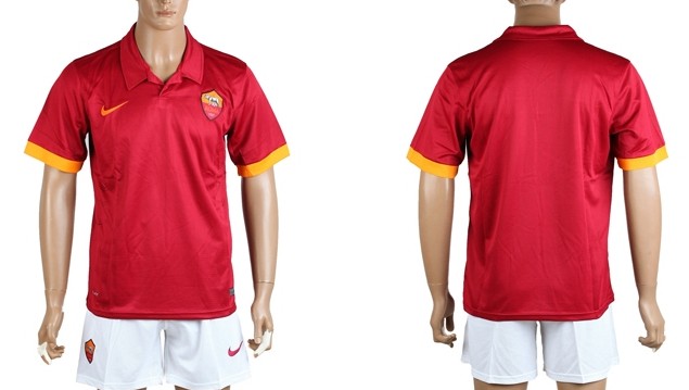 2014/15 AS Roma Blank (or Custom) Home Soccer Shirt Kit