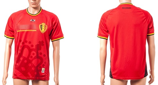 2014 World Cup Belgium Blank (or Custom) Home Soccer AAA+ T-Shirt
