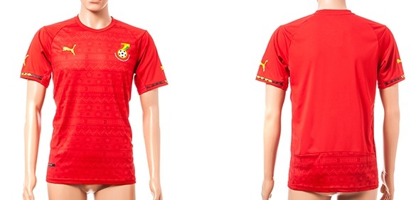 2014 World Cup Ghana Blank (or Custom) Away Soccer AAA+ T-Shirt