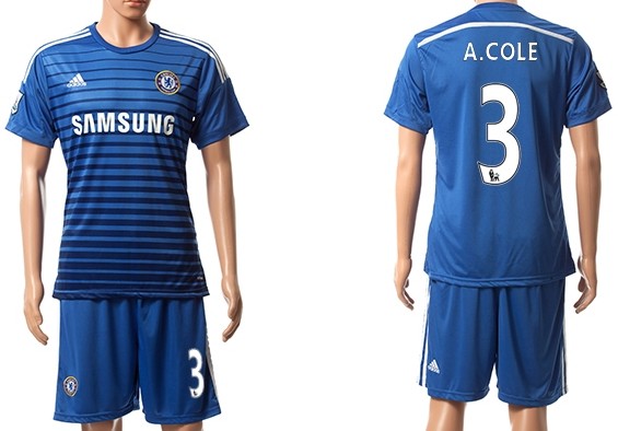 2014/15 Chelsea FC #3 A.Cole Home Soccer Shirt Kit