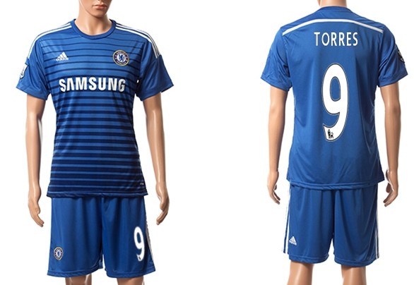 2014/15 Chelsea FC #9 Torres Home Soccer Shirt Kit