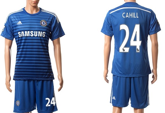 2014/15 Chelsea FC #24 Cahill Home Soccer Shirt Kit