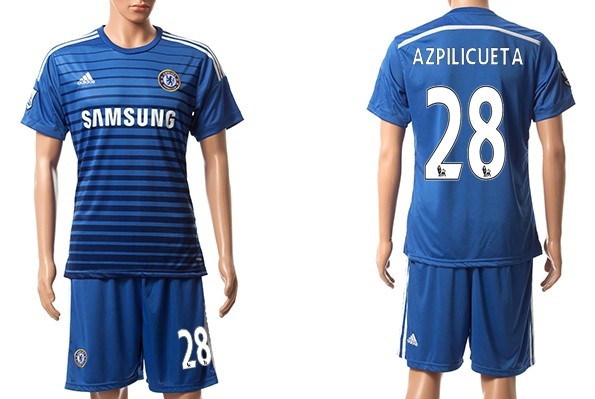 2014/15 Chelsea FC #28 Azpilicueta Home Soccer Shirt Kit