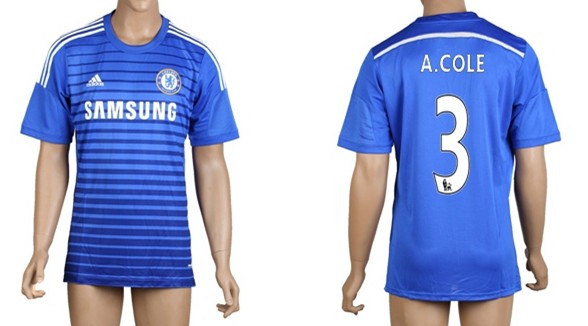 2014/15 Chelsea FC #3 A.Cole Home Soccer AAA+ T-Shirt