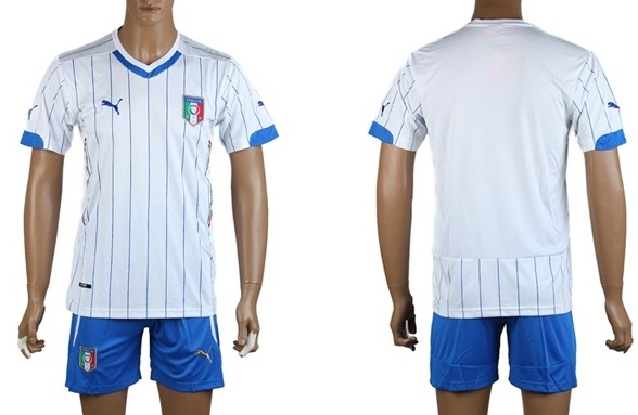 2014 World Cup Italy Blank (or Custom) Away Soccer Shirt Kit