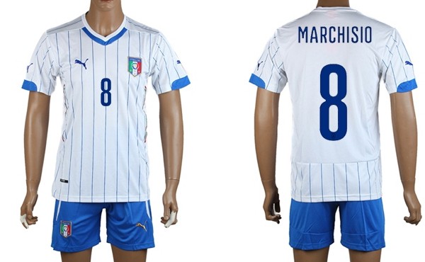2014 World Cup Italy #8 Marchisio Away Soccer Shirt Kit
