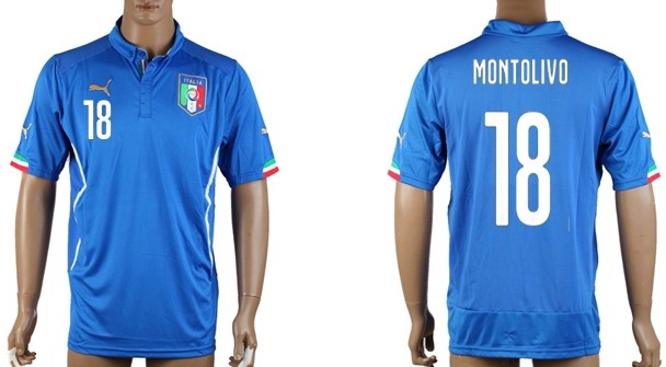 2014 World Cup Italy #18 Montolivo Home Soccer AAA+ T-Shirt