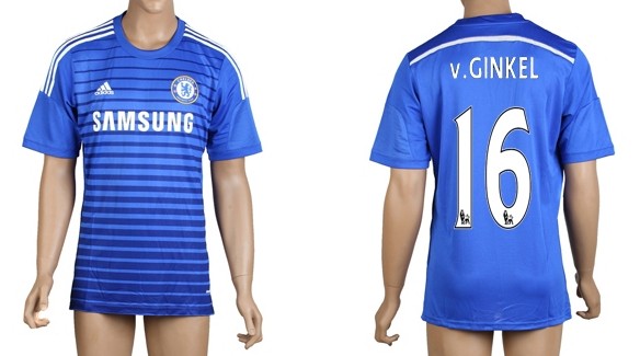 2014/15 Chelsea FC #16 v.Ginkel Home Soccer AAA+ T-Shirt
