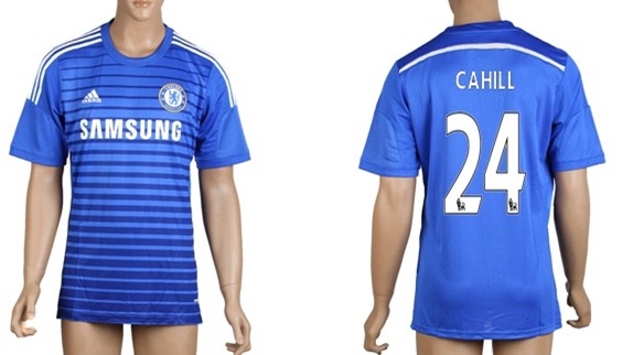 2014/15 Chelsea FC #24 Cahill Home Soccer AAA+ T-Shirt