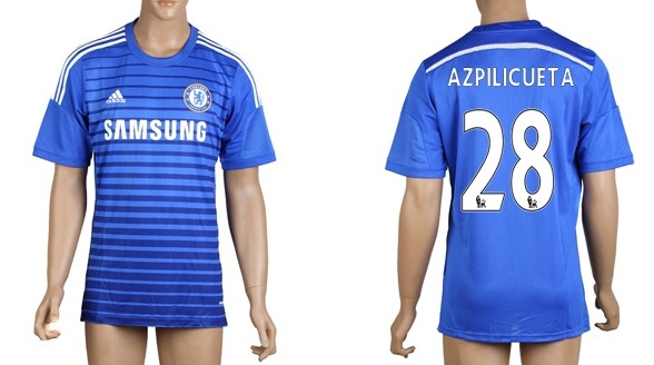 2014/15 Chelsea FC #28 Azpilicueta Home Soccer AAA+ T-Shirt