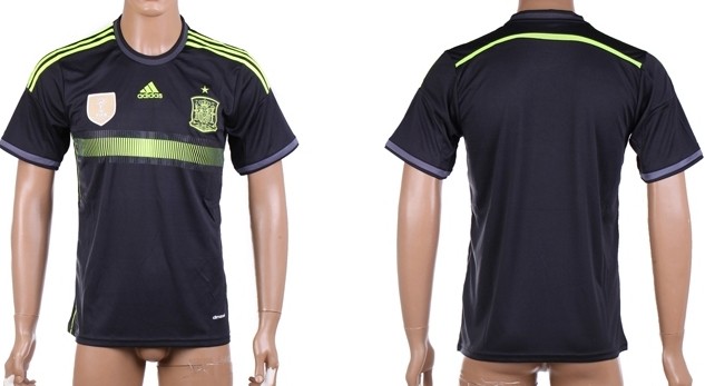 2014 World Cup Spain Blank (or Custom) Away Soccer AAA+ T-Shirt