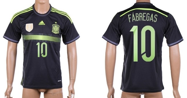 2014 World Cup Spain #10 Fabregas Away Soccer AAA+ T-Shirt