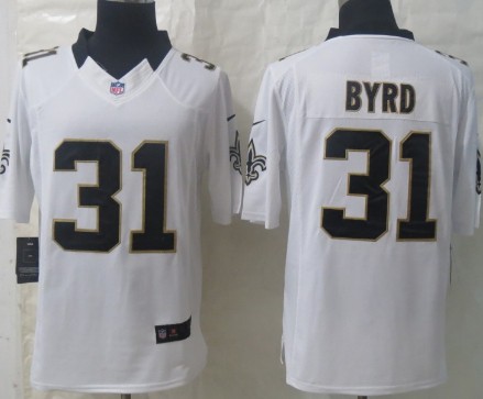 Nike New Orleans Saints #31 Jairus Byrd White Limited Jersey