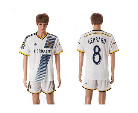 2015-16 Los Angels Galaxy #8 Gerrard Home Soccer Shirt Kit