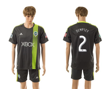 2015-16 Seattle Sounders #2 Dempsey Away Soccer Shirt Kit
