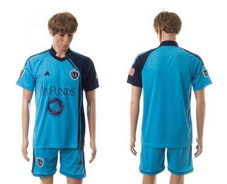 2015-16 Sporting Kansas City Customized Home Soccer Shirt Kit