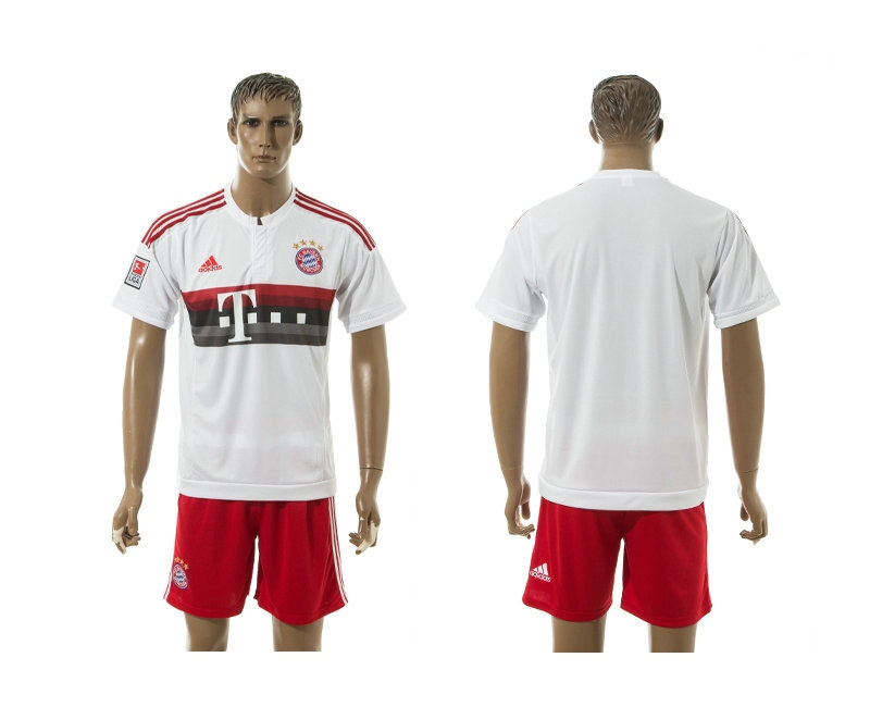 2015-2016 Bayern Munich Soccer Jersey Uniform Short Sleeves White
