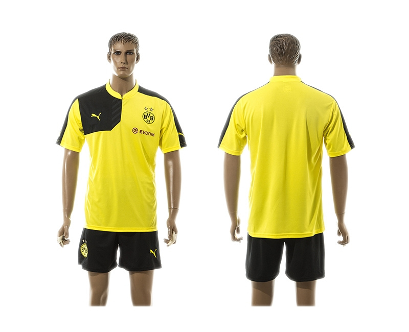 2015-2016 Borussia Dortmund Yellow Soccer Jersey Uniform Blank