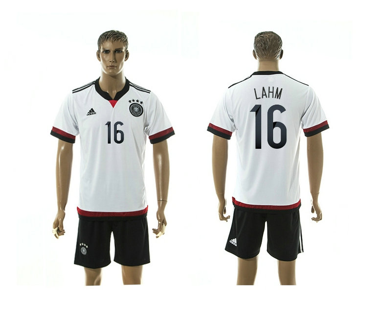 2015-2016 Germany Soccer Jersey Uniform Short Sleeves HOME White #16 LAHM