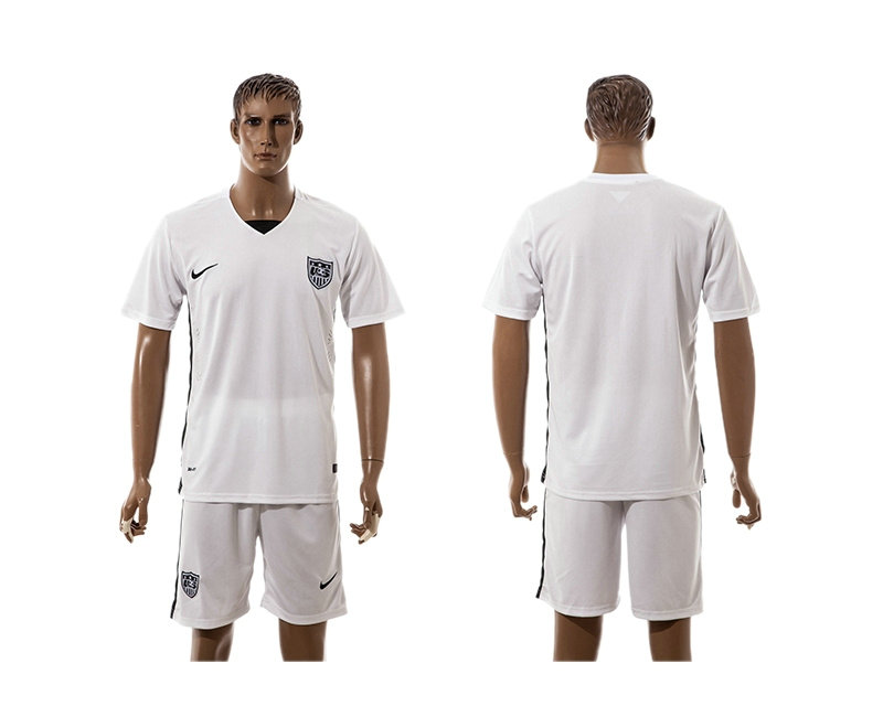 2015-2016 USA Soccer Jersey Uniform White Short Sleeves BLANK