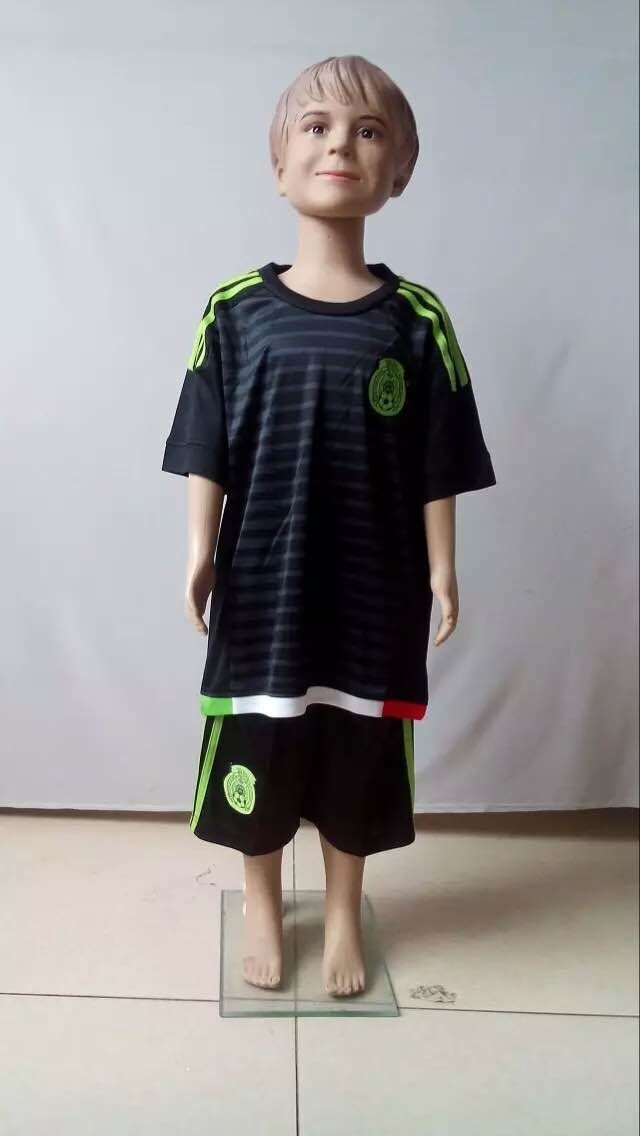 2015 Kids Mexico Black Soccer Uniform