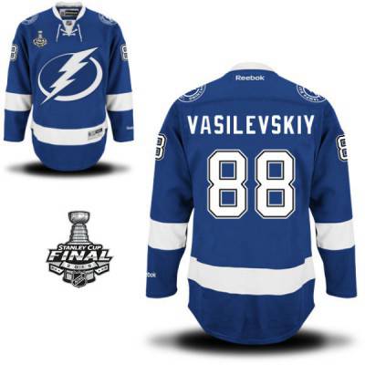 2015 Stanley Cup - Men's Reebok Tampa Bay Lightning #88 Andrei Vasilevskiy Royal Blue Home NHL Jersey - Andrei Vasilevskiy