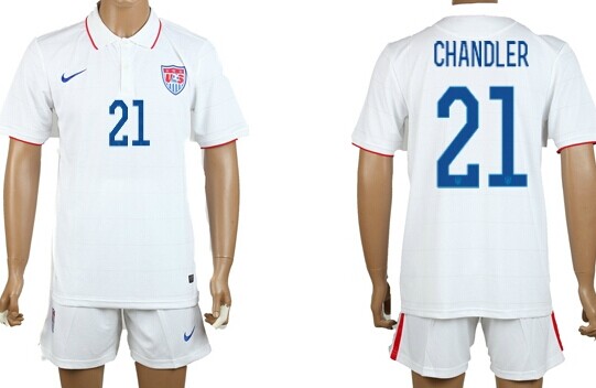 2014 World Cup USA #21 Chandler Home Soccer Shirt Kit