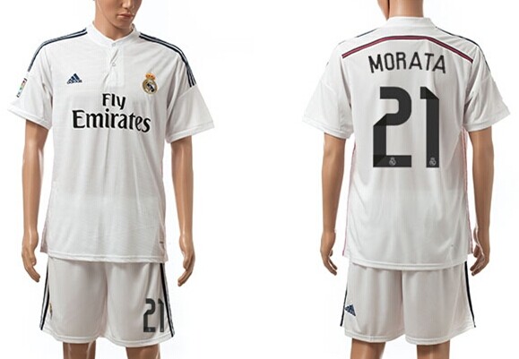2014/15 Real Madrid #21 Morata Home Soccer Shirt Kit