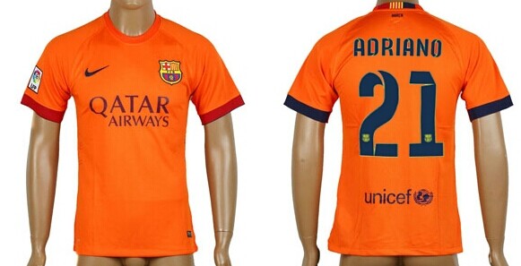 2014/15 FC Bacelona #21 Adriano Away Soccer AAA+ T-Shirt