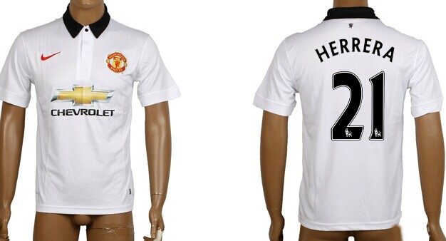 2014/15 Manchester United #21 Herrera Away Soccer AAA+ T-Shirt